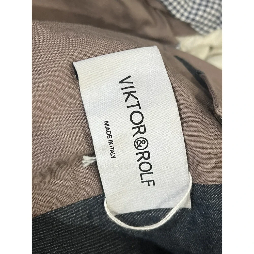 VIKTOR & ROLF Chambray Cotton  Denim 2 Piece Skirt Suit 40/8